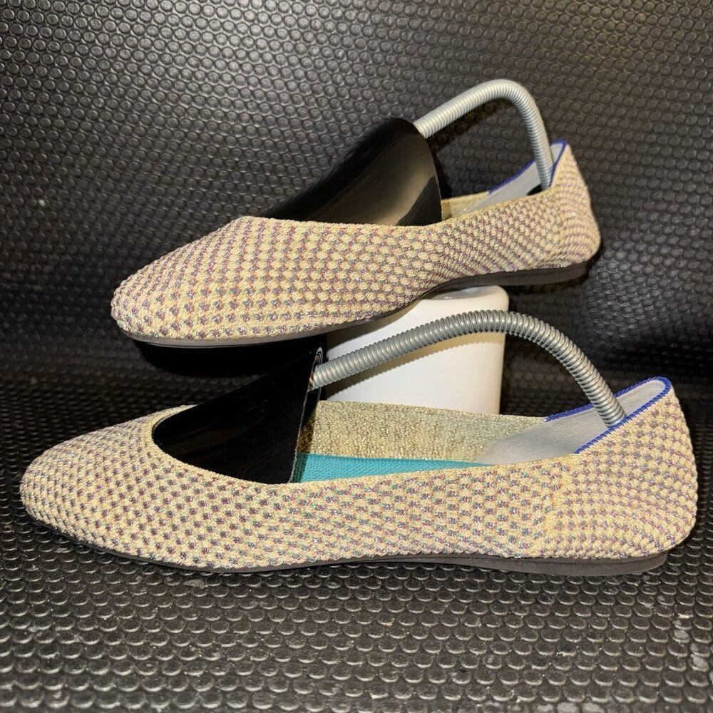 RETIRED Rothy's The Round Jewel Box Knit Textile Slip-On Flats Womens Size 10.5